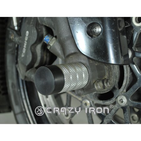 CRAZY IRON Пеги в ось переднего колеса SUZUKI GSXR1000 `05-`08