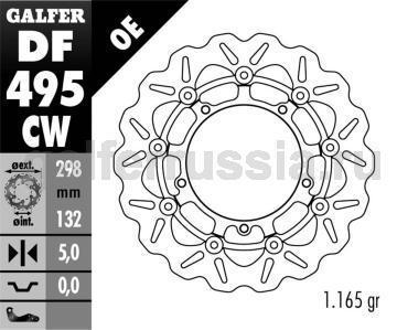 Диск тормозной передний GALFER DF495 CW