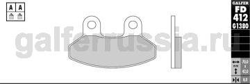 Тормозная колодка FD412G1380