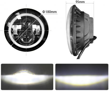 Оптика для фары 7 '' Светодиодная 50 Вт 30 Вт H4