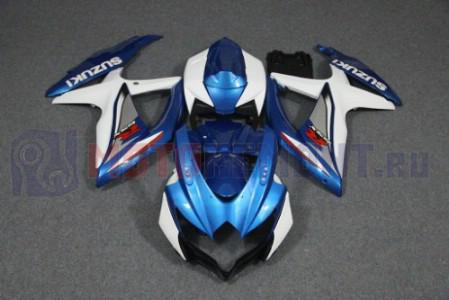 Комплект пластика для мотоцикла Suzuki GSX-R600/750 2008-2010 Сине-Белый