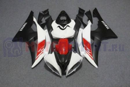 Комплект пластика для мотоцикла Yamaha YZF-R6 2008-2012 Бело-Красно-Черный