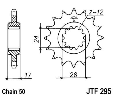 Звезда передняя JT Sprockets JTF 295.15