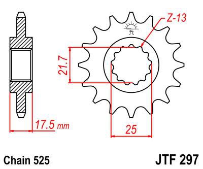 Звезда передняя JT Sprockets JTF 297.15