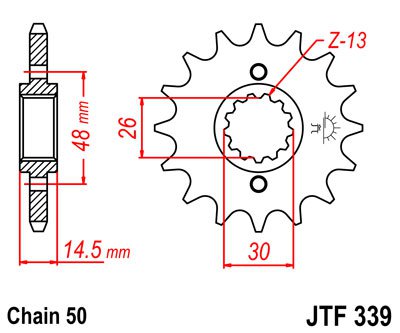 Звезда передняя JT Sprockets JTF 339.16