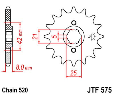 Звезда передняя JT Sprockets JTF 575.16