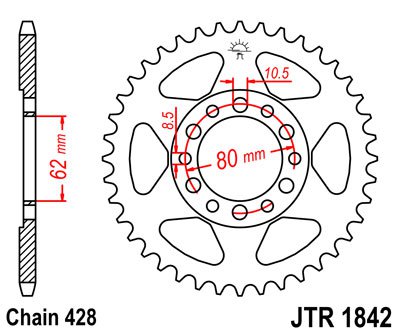 Звезда задняя JT Sprockets JTR 1842.50