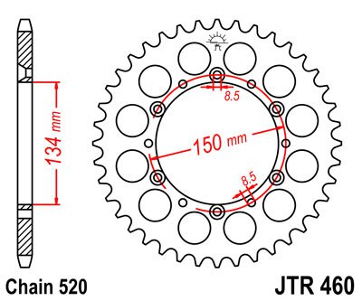 Звезда задняя JT Sprockets JTR 460.49