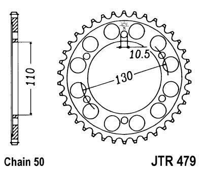 Звезда задняя JT Sprockets JTR 479.42