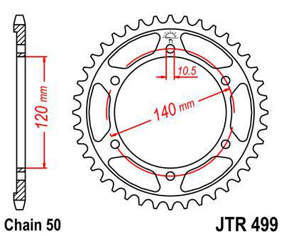 Звезда задняя JT Sprockets JTR 499.42