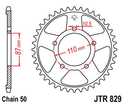 Звезда задняя JT Sprockets JTR 829,45