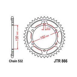 Звезда задняя JT Sprockets JTR 866.38