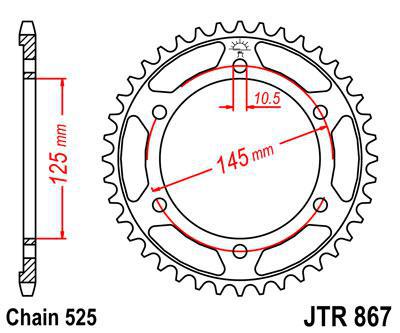 Звезда задняя JT Sprockets JTR 867.43