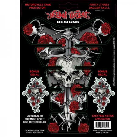 Наклейка на бак LETHAL THREAT Dagger Scull