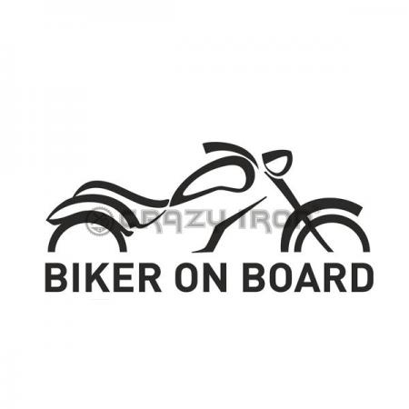 Наклейка на авто BIKER ON BOARD 