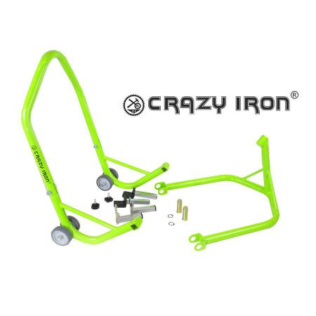 Подкат (подставка) для заднего колеса + передний под траверсу CRAZY IRON PRO GREEN