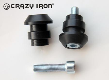 CRAZY IRON СЛАЙДЕРЫ НА МАЯТНИК HONDA/SUZUKI/DUCATI/BMW (ДИАМ 8ММ) ЧЕРНЫЕ