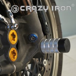 CRAZY IRON Пеги в ось переднего колеса SUZUKI GSXR1000 `09-`11