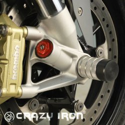 CRAZY IRON Пеги в ось переднего колеса BMW S1000RR `12-`18