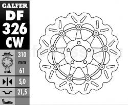 Диск тормозной передний GALFER DF326 CW