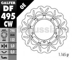 Диск тормозной передний GALFER DF495 CW