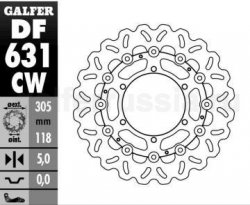 Плавающий тормозной диск с алюминиевой ступицей DF 631 CW перед