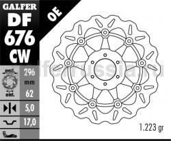 Диск тормозной передний GALFER DF676 CW