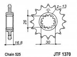 Звезда передняя JT Sprockets JTF 1370.15