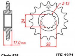 Звезда передняя JT Sprockets JTF 1371.14