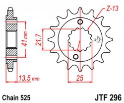 Звезда передняя JT Sprockets JTF 296.15