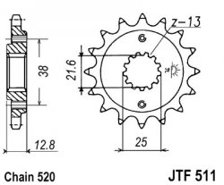 Звезда передняя JT Sprockets JTF 511.15