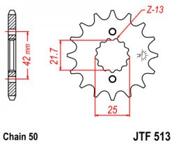 Звезда передняя JT Sprockets JTF 513.14