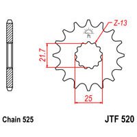 Звезда передняя JT Sprockets JTF 520.15