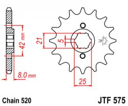 Звезда передняя JT Sprockets JTF 575.16