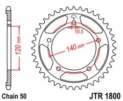 Звезда задняя JT Sprockets JTR 1800.40