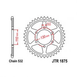 Звезда задняя JT Sprockets JTR 1875.48