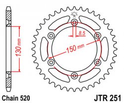 Звезда задняя JT Sprockets JTR 251.50