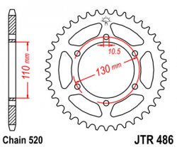 Звезда задняя JT Sprockets JTR 486.44