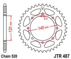 Звезда задняя JT Sprockets JTR 487.42