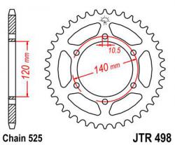 Звезда задняя JT Sprockets JTR 498.38