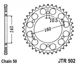 Звезда задняя JT Sprockets JTR 502.45