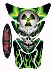 Наклейка на бак LETHAL THREAT GREEN BIO SKULL